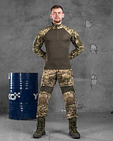 Весенний тактический костюм пиксель wanderer, военная форма пиксель с наколенниками, форма пиксель с убаксом
