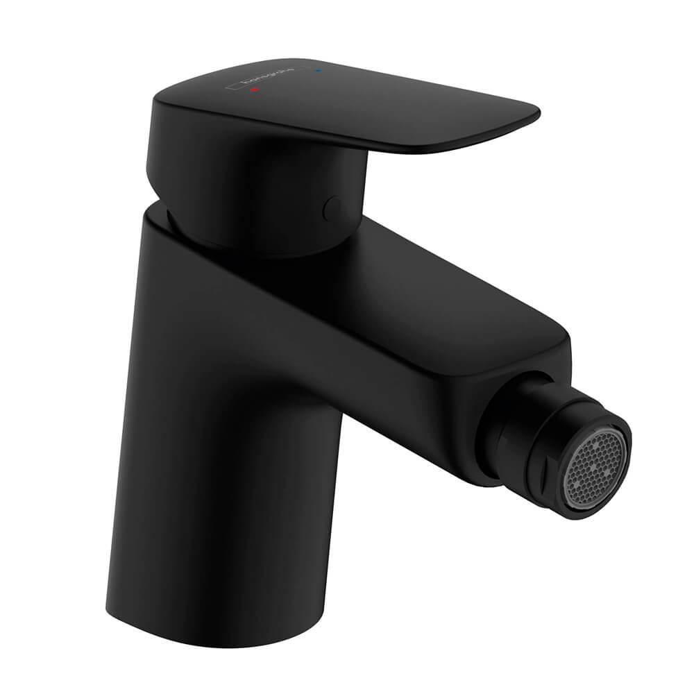 Змішувач Hansgrohe Logis для біде зі зливним набором, чорний мат (71204670)