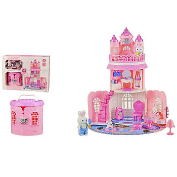 Розкладний будиночок Yasini (3 поверхи, з флаковими тваринами, меблі, аксесуари) 6628