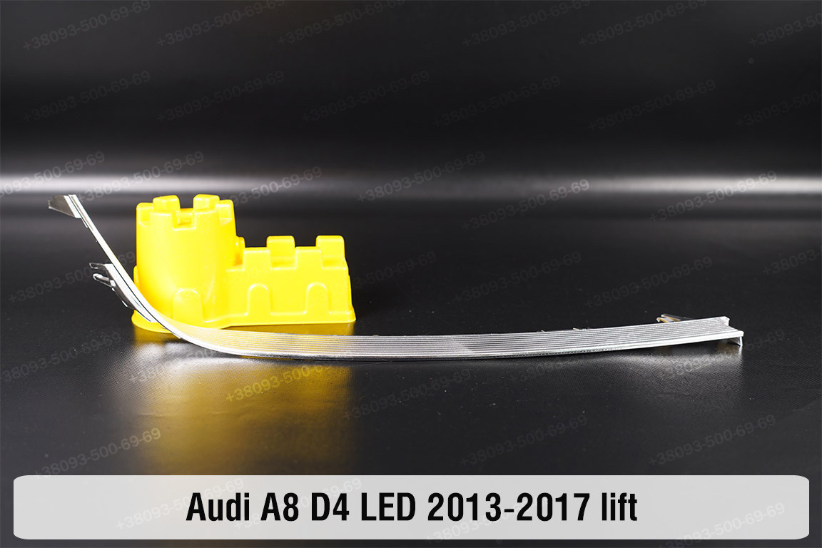 Хромована декоративна маска нижня Audi A8 D4 LED (2013-2017) рест права, фото 1