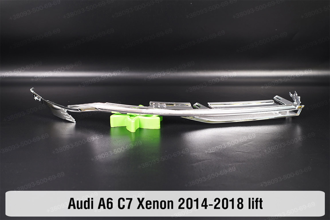 Хромована декоративна маска під світловод Audi A6 C7 Xenon (2014-2018) рест права, фото 1