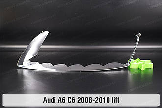 Хромована декоративна маска середня Audi A6 C6 (2008-2010) рест ліва