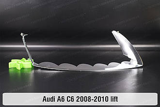 Хромована декоративна маска середня Audi A6 C6 (2008-2010) рест права