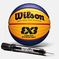 Wilson 3x3 FIBA Official Game Ball + Pump Kit (WTB0533XB - WTBA00103) Баскетбольный мяч + Насос