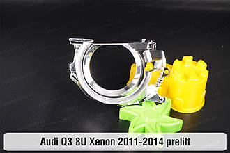 Хромована маска лінзи Audi Q3 8U Xenon (2011-2014) дорест ліва