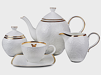 Чайный фарфоровый сервиз Lefard Золотая бабочка 15 предметов,чашка 200 мл 1586-324 *