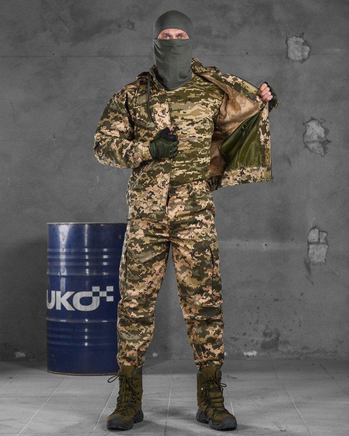 ТТактичний костюм піксель defender з футболкою піксель, весняна військова форма піксель з курткою для ЗСУ