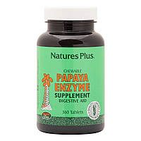 Натуральная добавка Natures Plus Papaya Enzyme, 360 жевательных таблеток MS