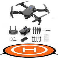 Ручной Квадрокоптер с HD камерой для ребенка E88 PRO Black Дрон на пульте управления для видеосъемки Drone inr