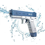 Водяний пістолет електричний акумуляторний Water Gun Glock Синій, фото 4