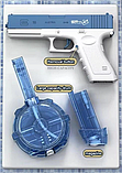 Водяний пістолет електричний акумуляторний Water Gun Glock Синій, фото 6
