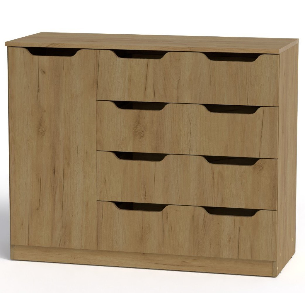 Комод 4+1М Компаніт Дуб крафт золотий (105х43х85 см), фото 1