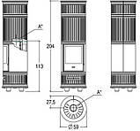 Піч-камін E929CH Hermetic BCS Італія 7,9 кW, фото 3