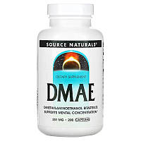 Натуральная добавка Source Naturals DMAE, 200 капсул MS