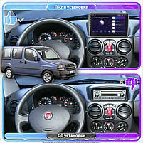 Штатна магнітола Lesko для Fiat Doblo I 2000-2005 екран 10" 6/128Gb 4G Wi-Fi GPS Top Фіат Добло 5 шт., фото 2