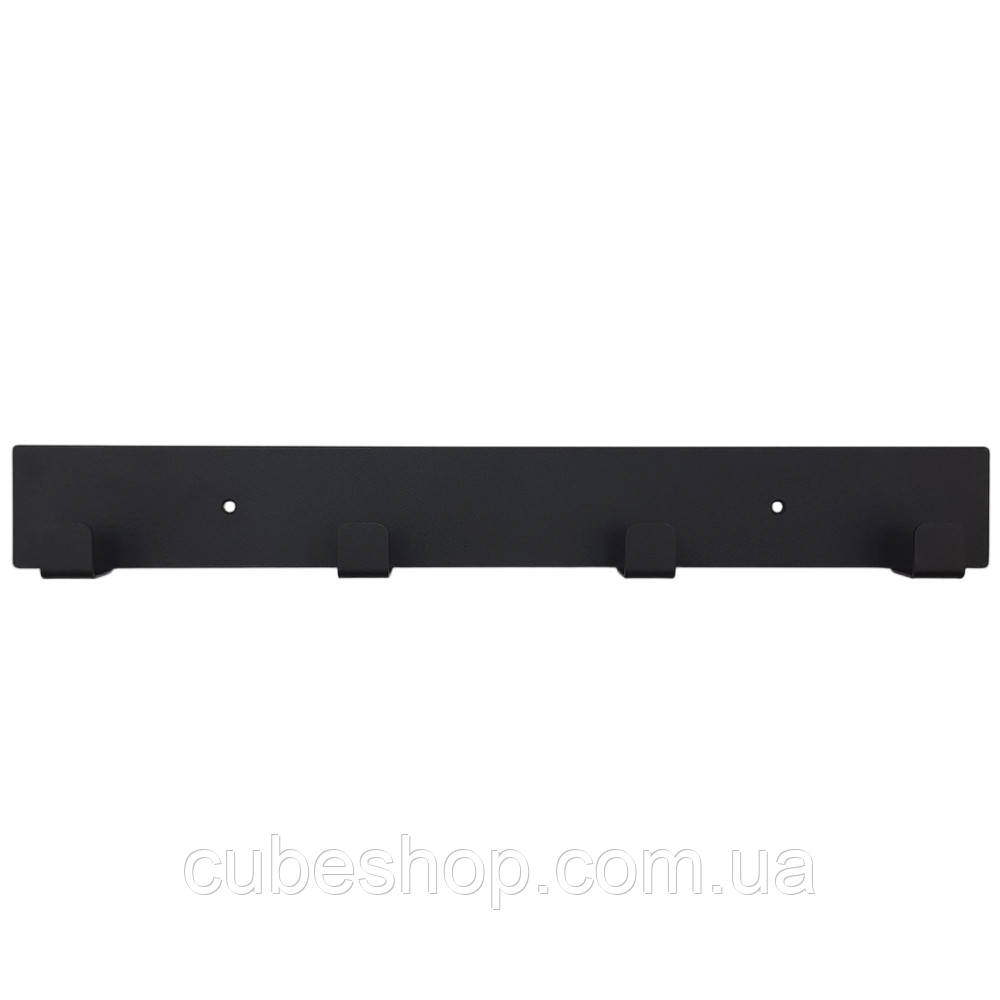 Металева настінна вішалка Glozis Urban Black 40 (чорна)