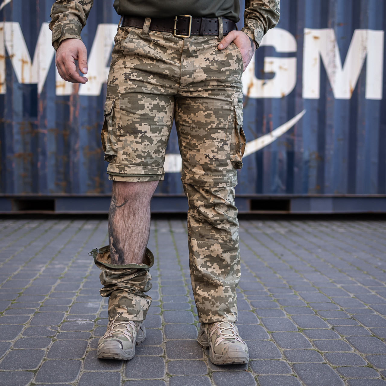 Штани-шорти трансформери піксель Grifon Rip-Stop (Ranger), фото 1
