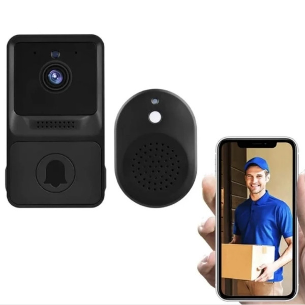 Бездротовий дверний відеодомофон WIFI Mini Doorbell Чорний, фото 1