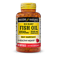Жирные кислоты Mason Natural Fish Oil 1200 mg Omega-3 360 mg, 100 капсул MS