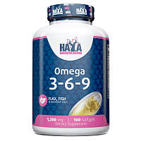 Жирные кислоты Haya Labs Omega 3-6-9, 100 капсул MS