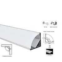 Профіль алюмінієвий LP-SL054 кутовий із радіальним розсіювачем (Комплект 3м.)