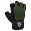 Рукавички для фітнесу RDX W1 Half Army Green Plus L, фото 3