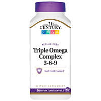 Жирные кислоты 21st Century Triple Omega Complex 3-6-9, 90 капсул MS