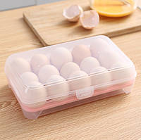 Контейнер-органайзер для зберігання яєць 14406 15х24 см рожевий 14406 vh