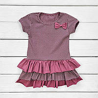 Детское платье Dexter`s с коротким рукавом и пышной юбкой пшено 86 см бордовый (13105921706)