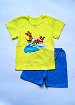 Детский летний комплект для мальчика футболка с печатью и шорты 2,3,4,5,6,7,8 лет 24(80,86)