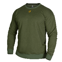 Світшот Basic Cotton Олива (золотий тризуб) (7407), S