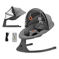 Детское кресло-качалка Lumi 2 Kinderkraft KBLUMI02DGR0000 Dark Grey, Vse-detyam