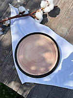 Тарілка Кругла з бортиком 22 см Chorna Kava