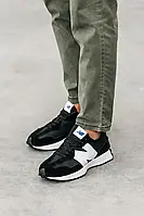Чорно-білі чоловічі кросівки для міста New Balance 327, практичні стильні якісні 42-43 розмірів, повсякденні inr
