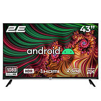 2E Телевизор 43" LED FHD 60Hz Smart Android Black Покупай это Galopom