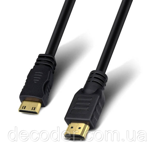 Mini HDMI на HDMI - провід V1.4, довжина 1.5 метра ( mini HDMI 1.4 / 1.5 m )