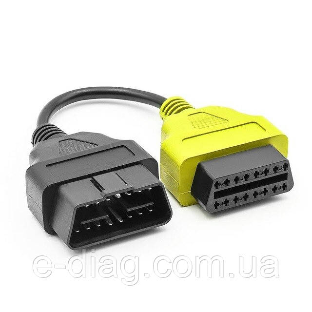 Кабель перехідник для діагностики OBD2 Jeep Chrysler Dodge FIAT LANCIA Жовтий 1 шт.