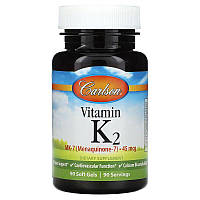 Витамины и минералы Carlson Labs Vitamin K2 MK-7 45 mcg, 90 капсул CN15206 VH