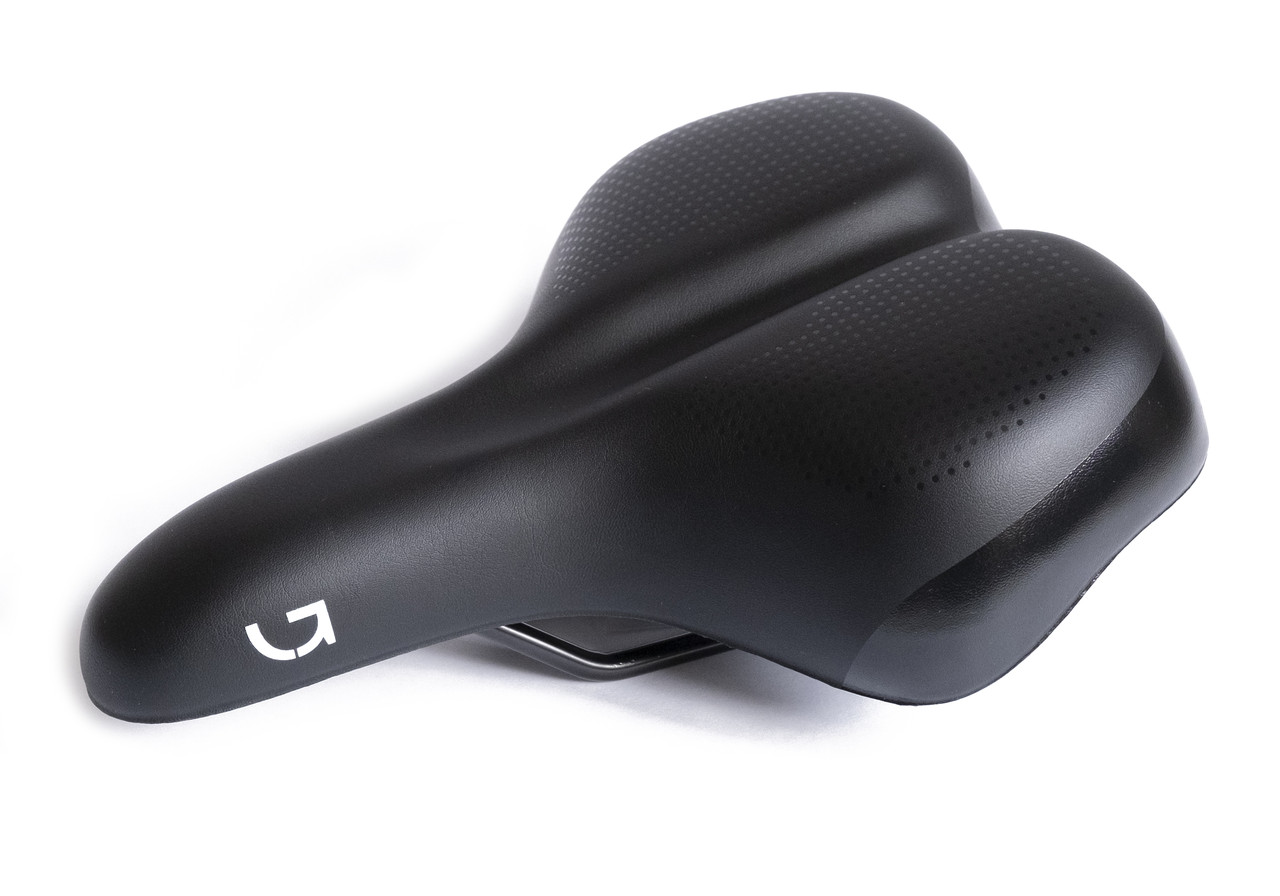 Сідло Green Cycle Comfort 198, сталеві рейли, чорне