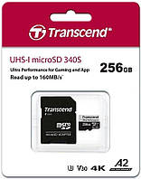 Transcend Карта памяти microSD 256GB C10 UHS-I U3 A2 R160/W125MB/s + SD Покупай это Galopom