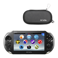 Набор Консоль Sony PlayStation Vita Slim Модифицированная 64GB Black + 5 Встроенных Игр Б/У + Чехол Твердый