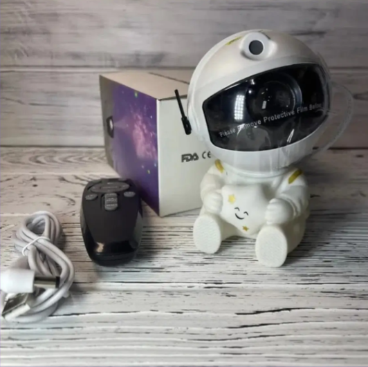 Ночник детский RGB вращающийся Mini декоративный проектор космонавт астронавт на пульте Farraray - фото 7 - id-p2201426922