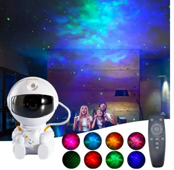 Ночник детский RGB вращающийся Mini декоративный проектор космонавт астронавт на пульте Farraray - фото 9 - id-p2201426922