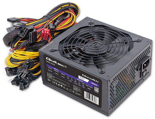 Блок живлення Qoltec Gaming Miner 1800W Platinum , Гарантія, фото 1