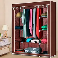 Каркасный тканевый шкаф-органайзер Storage Wardrobe на 3 секции 130*45*175см, Вместительный шкаф-гардероб hop