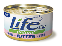 Консерва для кошек класса холистик LifeCat KITTEN Tuna 85g, ЛайфКет 85гр Для Котят Тунец