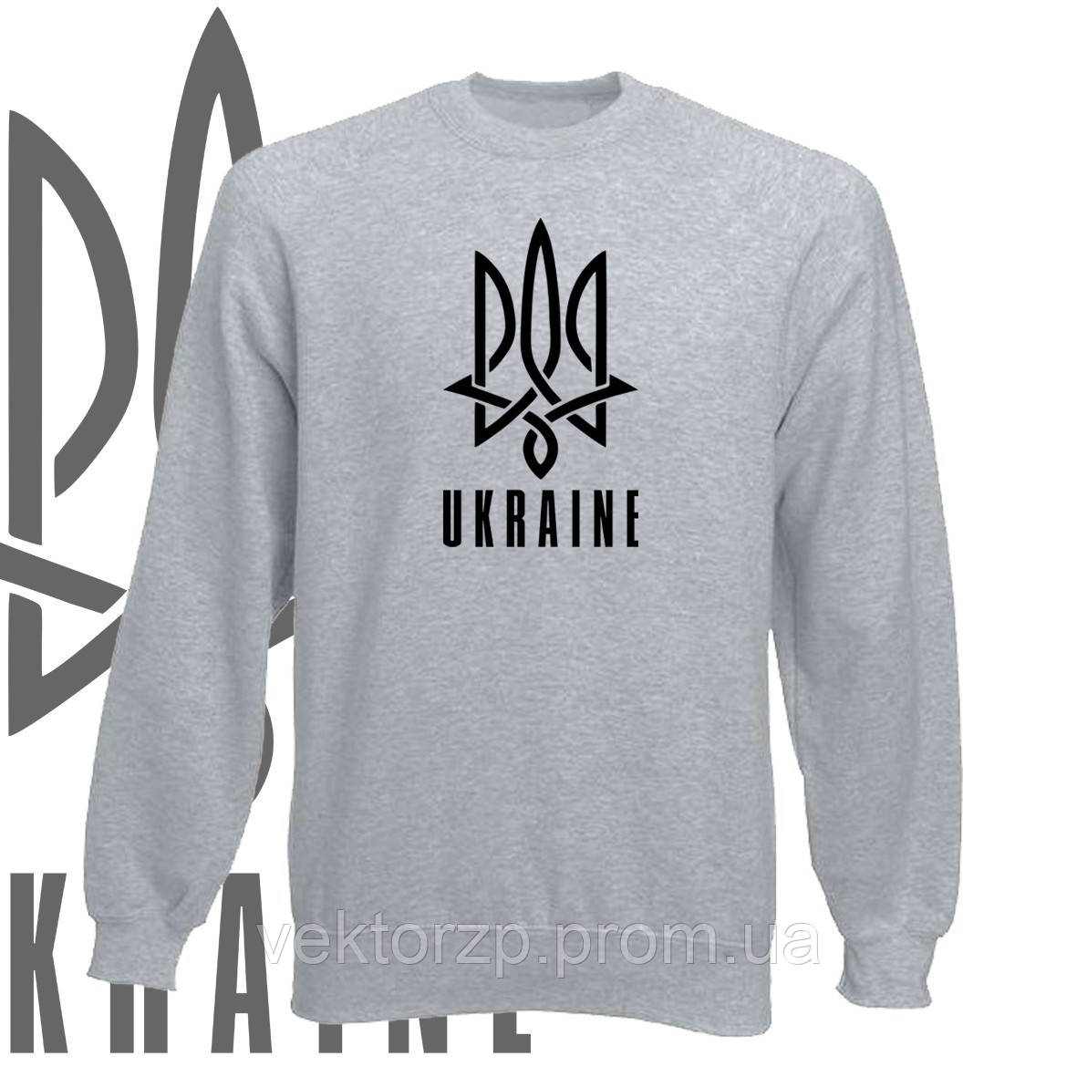 Світшот GBI "Герб плетений" пряма класика, сірий, XXL, СC-0046, фото 1