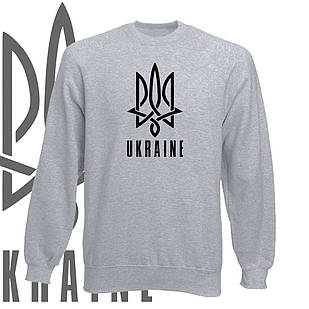 Світшот GBI "Герб плетений" пряма класика, сірий, XL, СC-0046