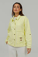 Женская джинсовая куртка жакет желтый M-4XL