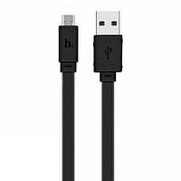 Кабель Hoco X5 Bamboo, Micro-USB, 2.4A, Black, длина 1м, BOX(27969#)